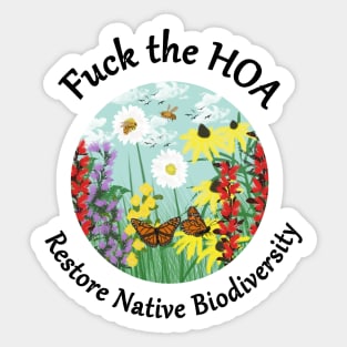 Restore Native Biodiversity Sticker